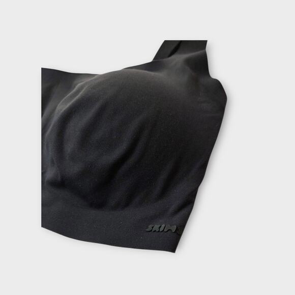 SKIMS Womens Scoop Longline Bralette Sm Black Wirefree Stretch Support - Picture 2 of 7